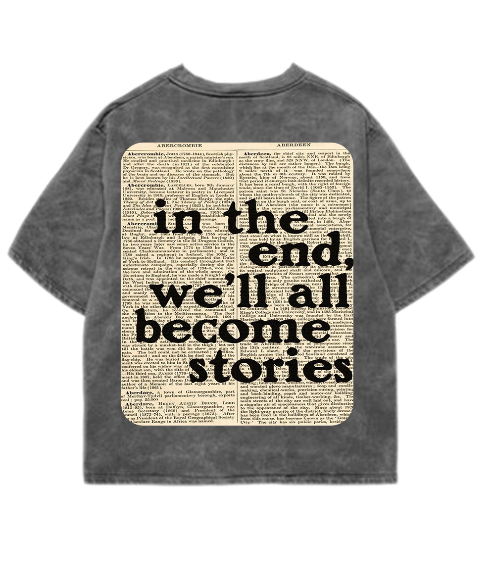 VINTAGE - POETRY AESTHETIC || ACID WASH OVERSIZED TEE