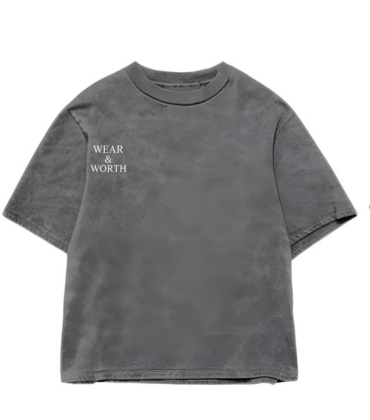 VINTAGE ( POETRY INSPIRED ) ACID WASH OVERSIZED TEE