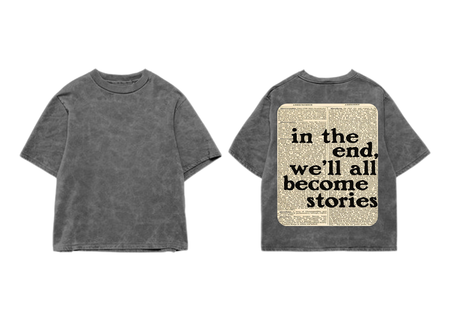 VINTAGE - POETRY AESTHETIC || ACID WASH OVERSIZED TEE